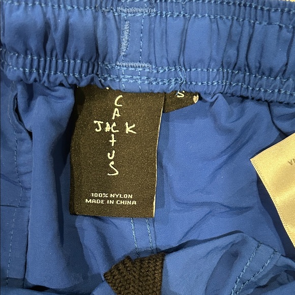 Cactus Jack by Travis Scott Blue and Yellow Athletic Shorts - Picture 3 of 3